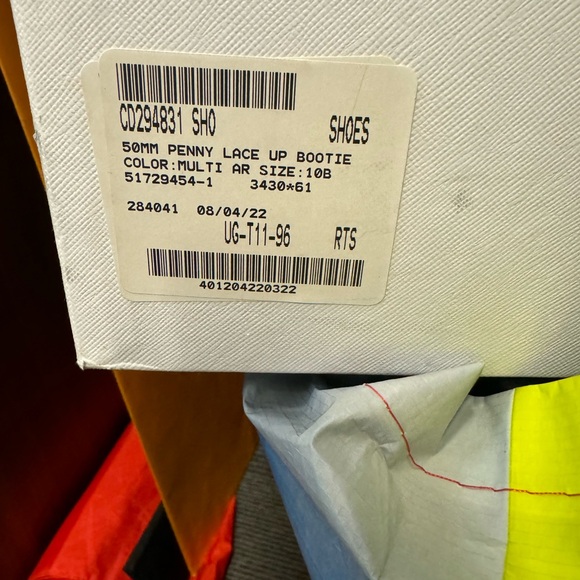 Pierre Hardy 50MM Penny Lace Up Bootie Green and Black 40 NWT - Picture 3 of 12